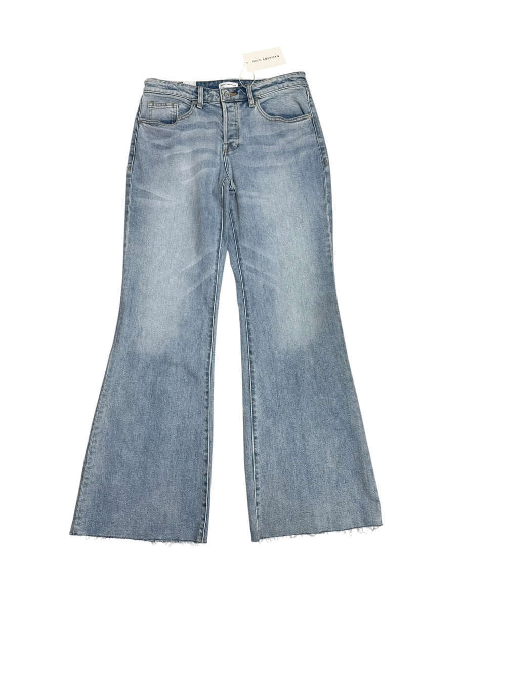 Good American Good Vintage Low Relaxed Flare Jeans Size 8 NWT Indigo 1288 wash - Picture 3 of 10